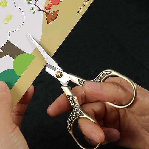 Miniatura 5 de GLEXAL - Tijeras de precisión vintage de 5 pulgadas, paquete de 2, tijeras de hoja ultra afiladas, tijeras escocesas para oficina, hogar, escuela,