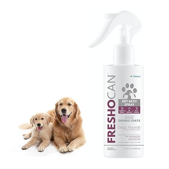 Buy FRESHOCAN Double Coat Waterless Bath Spray for Dogs (India's First