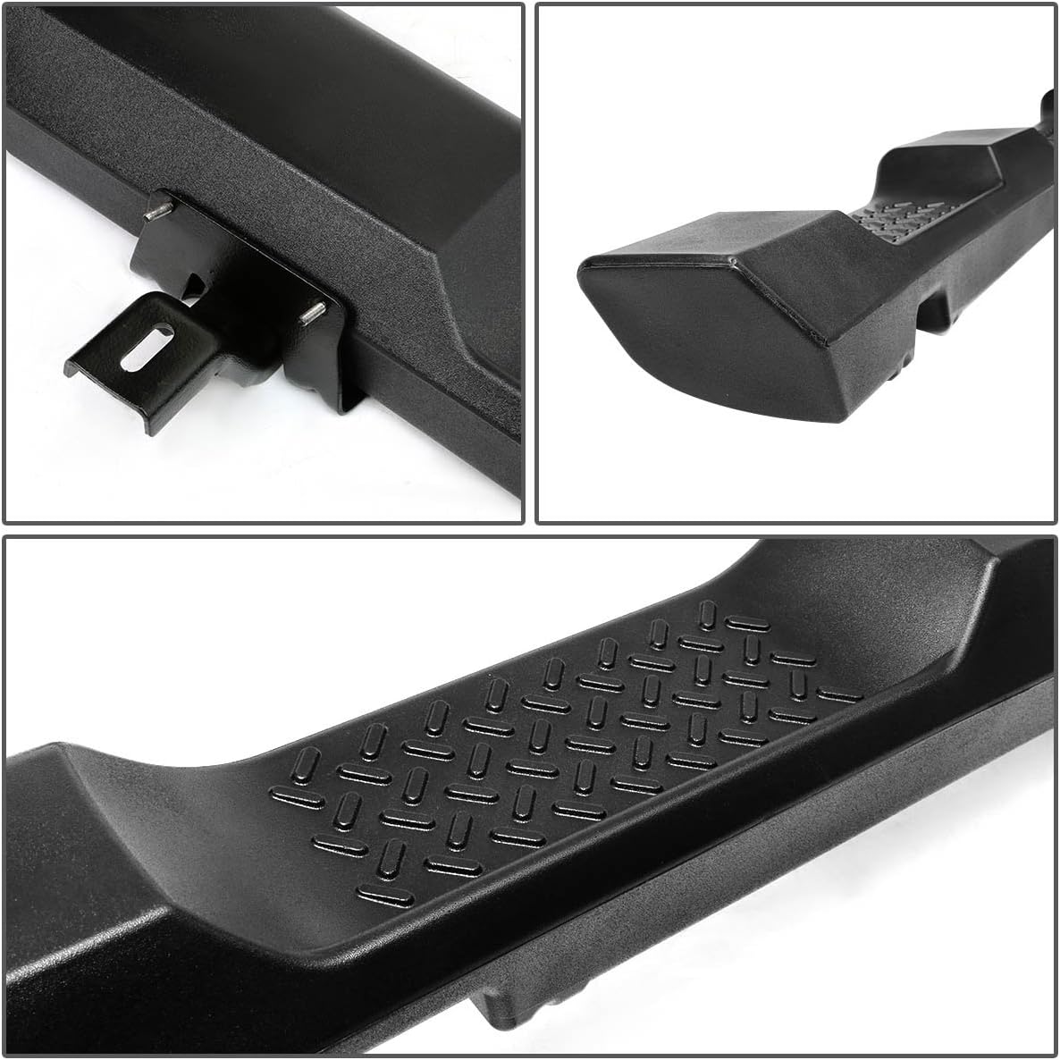 DNA Motoring 4X4-T121 Side Step Nerf Bar Running Board, 1 Pack [Compatible with 07-16 Jeep Wrangler JK 4-Door]