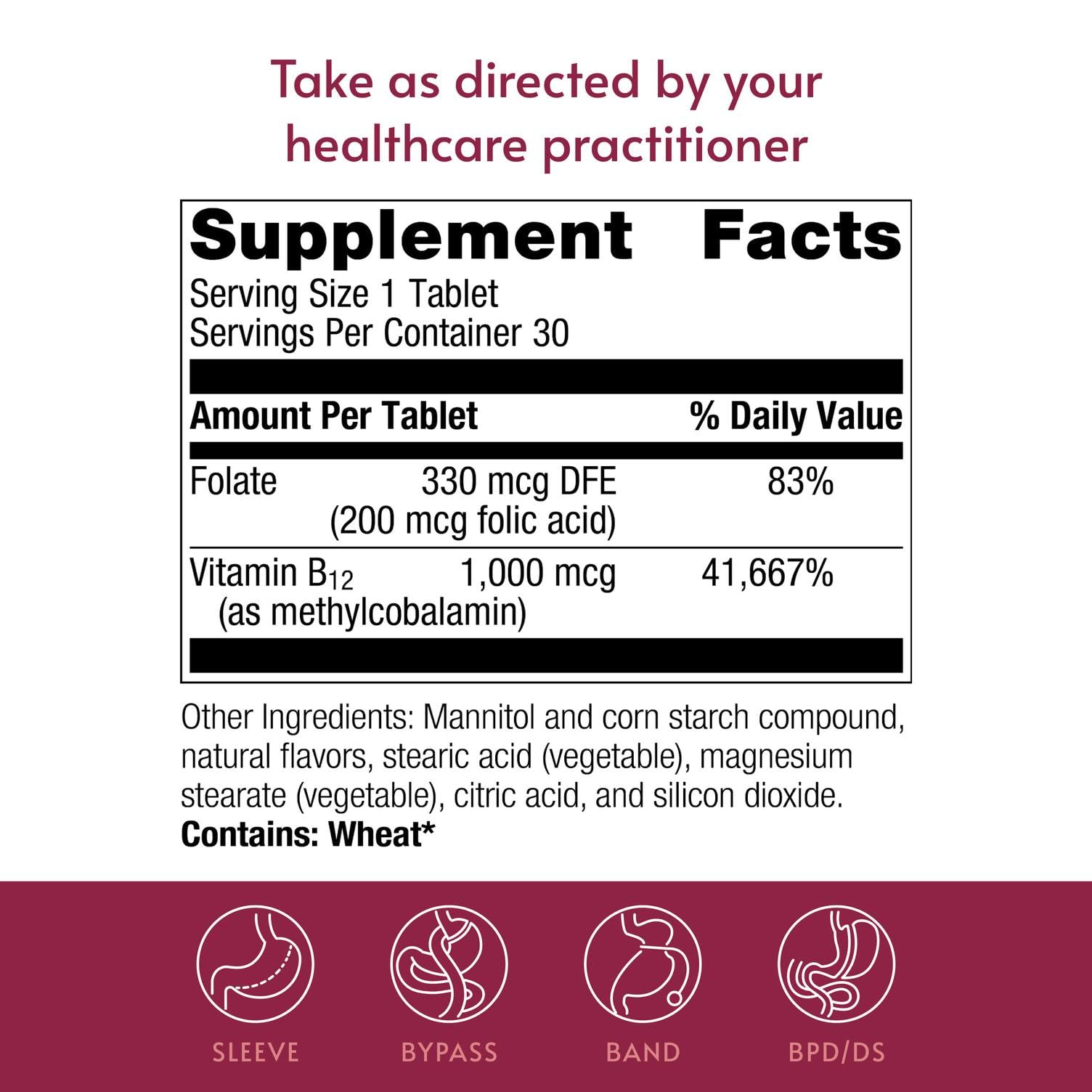 Bariatric Advantage B-12 Speedy Melts, Vitamin B12, Black Cherry, 30 Count — Amazon image 4