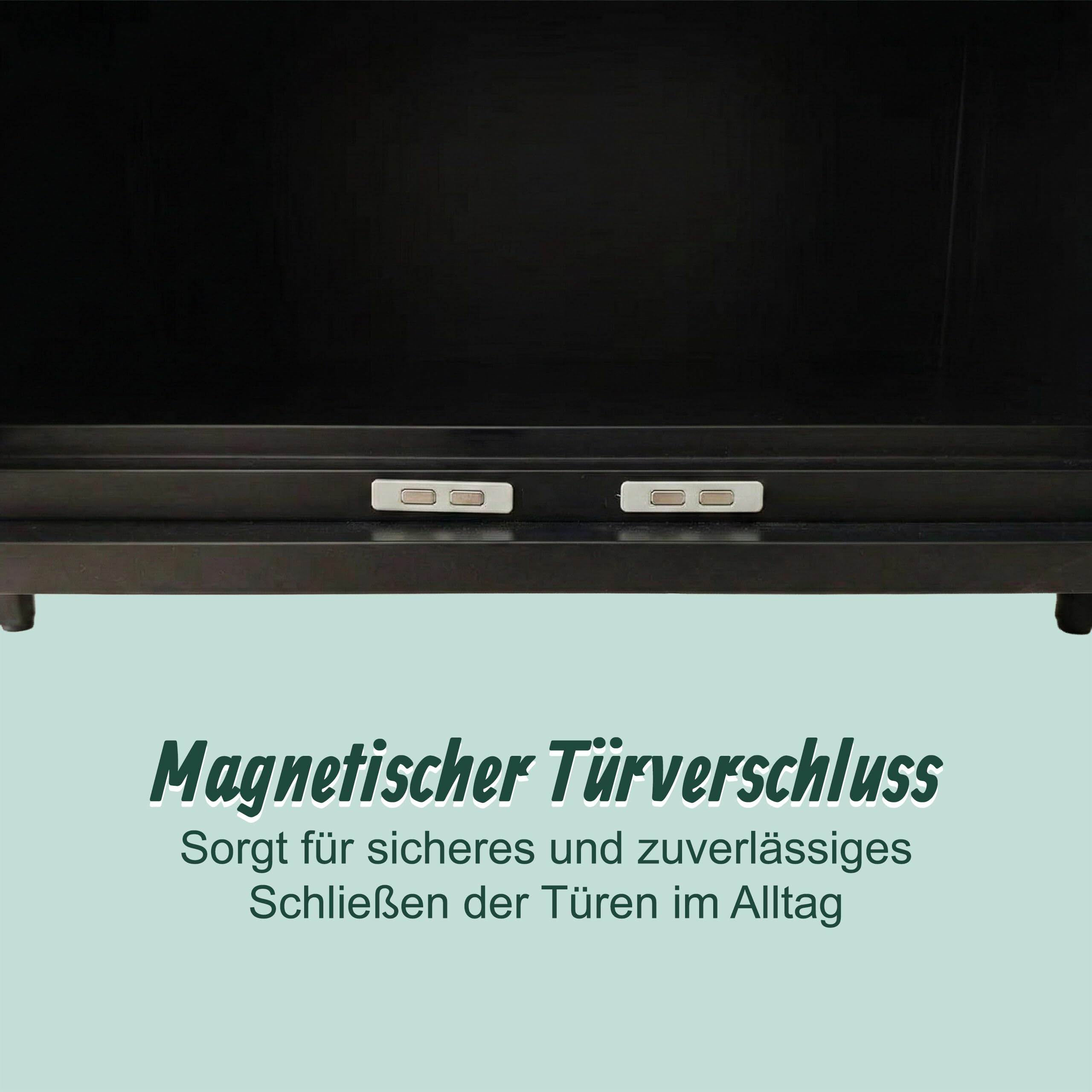 Relaxdays Metallschrank, HxBxT: 77 x 80 x 40 cm, 2 Türen, Verstellbarer Einlegeboden, Büroschrank Metall, schwarz/braun