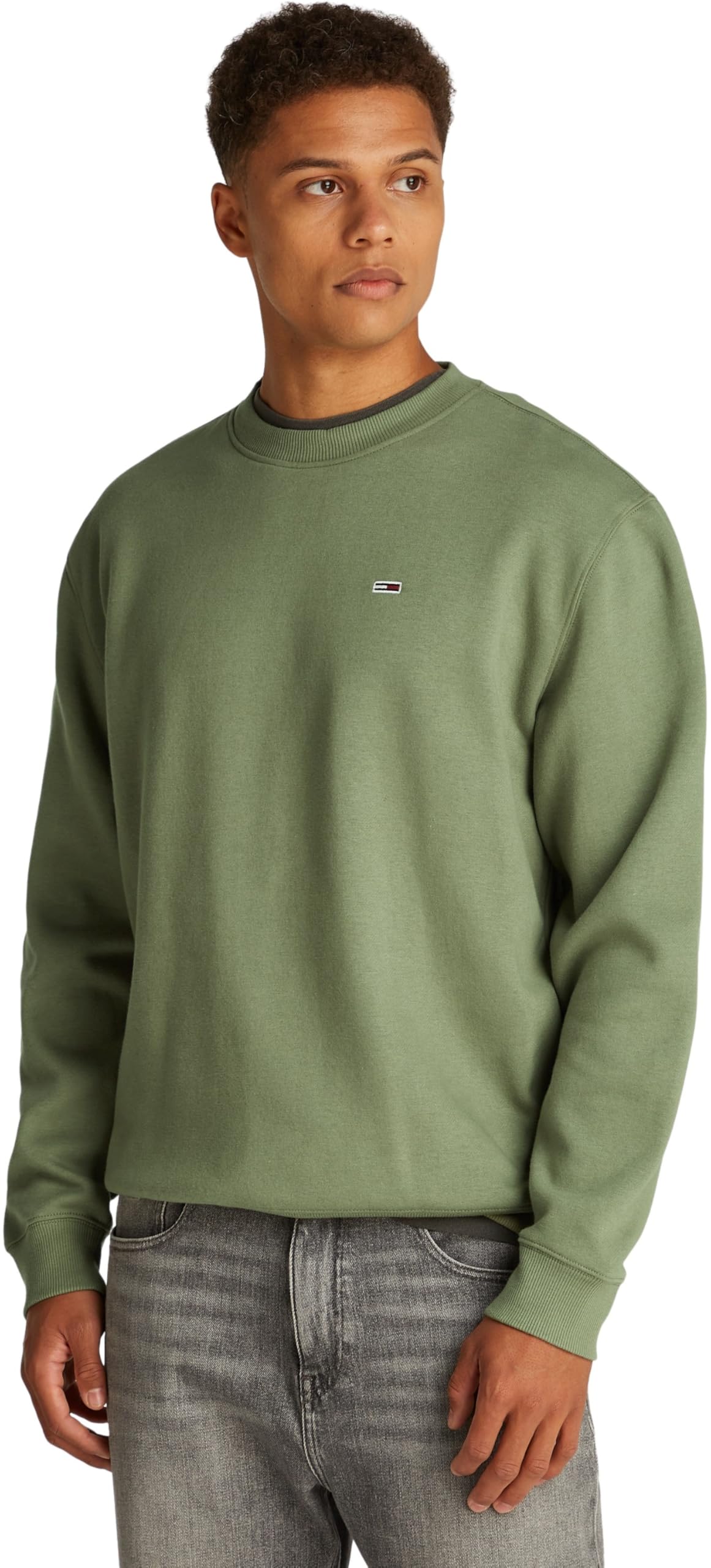 Tommy Jeans Sudadera Hombre Regular Fit Flag Fleece con Cuello Redondo — view 17