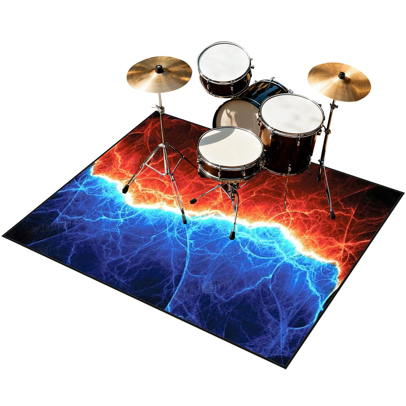 200 x 170 cm Dywan z baterią elektroniczną Dźwiękoszczelny Antypoślizgowy Dywan Pochłaniający Akustyczny Profesjonalna mata do instrumentów muzycznych do instrumentów muzycznych do gitary basowej