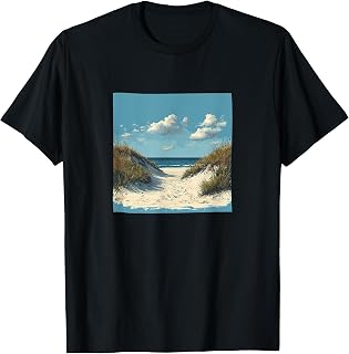 Coastal Dunes Vintage Landscape Graphic T-Shirt