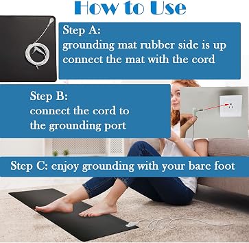 Grounding Mat for Feet,Bed,Desk Grounding Pad Indoor Grounding Mats