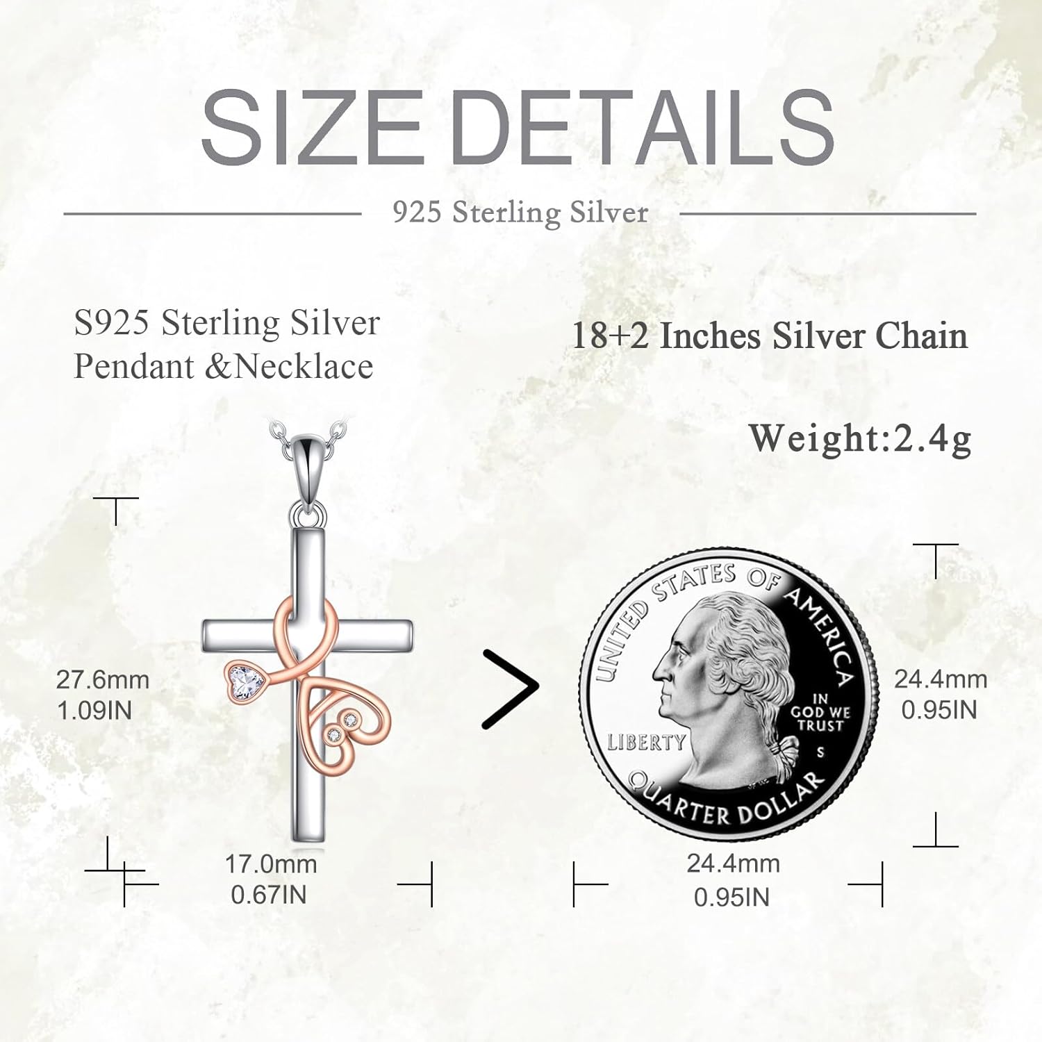 POPLYKE Stethoscope Cross Necklace for Women 925 Sterling Silver Medical Jewelry Pendant Nurse Doctor Graduation Gift for Medical Student - Image 5