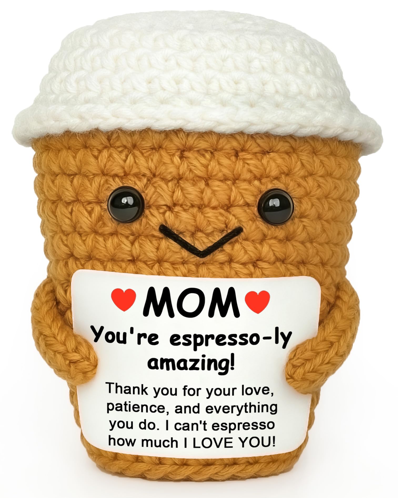 I Love You Mom Gifts From Daughter Son, Mother Day Birthday Thank You Gift for Mom, Mama Positive Animals Espresso