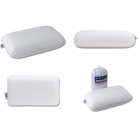 ProComf Travel and Camping Mate/Baby/Kid's/Teen's/Adult's Memory Foam Pillow (White)