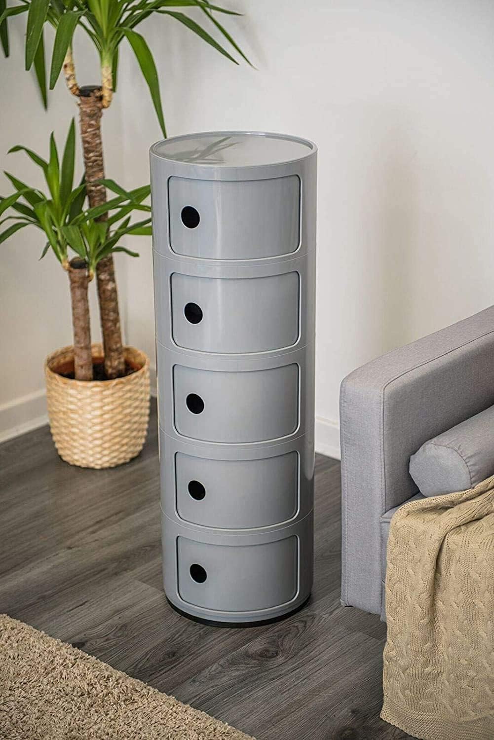 Curvaso 5 TIER BATHROOM STORAGE UNIT BEDROOM ROUND CORNER ABS PLASTIC ...