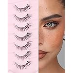 Onlyall Lashes Mink False Eyelashes Natural Wispy Lashes Soft Faux Mink Lashes Fluffy False Lashes DK77