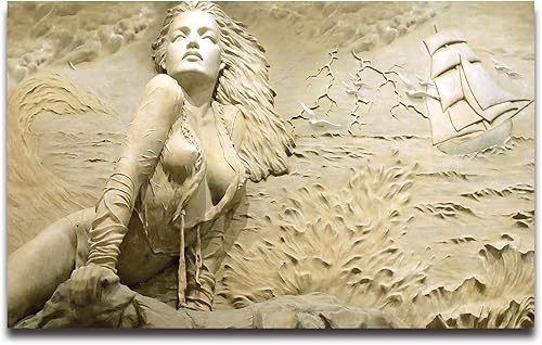 Miniatura 5 de Papel pintado para pared para dormitorio, sala de estar, decoración 3D, escultura artística de 155 x 103 pulgadas (no autoadhesivo)