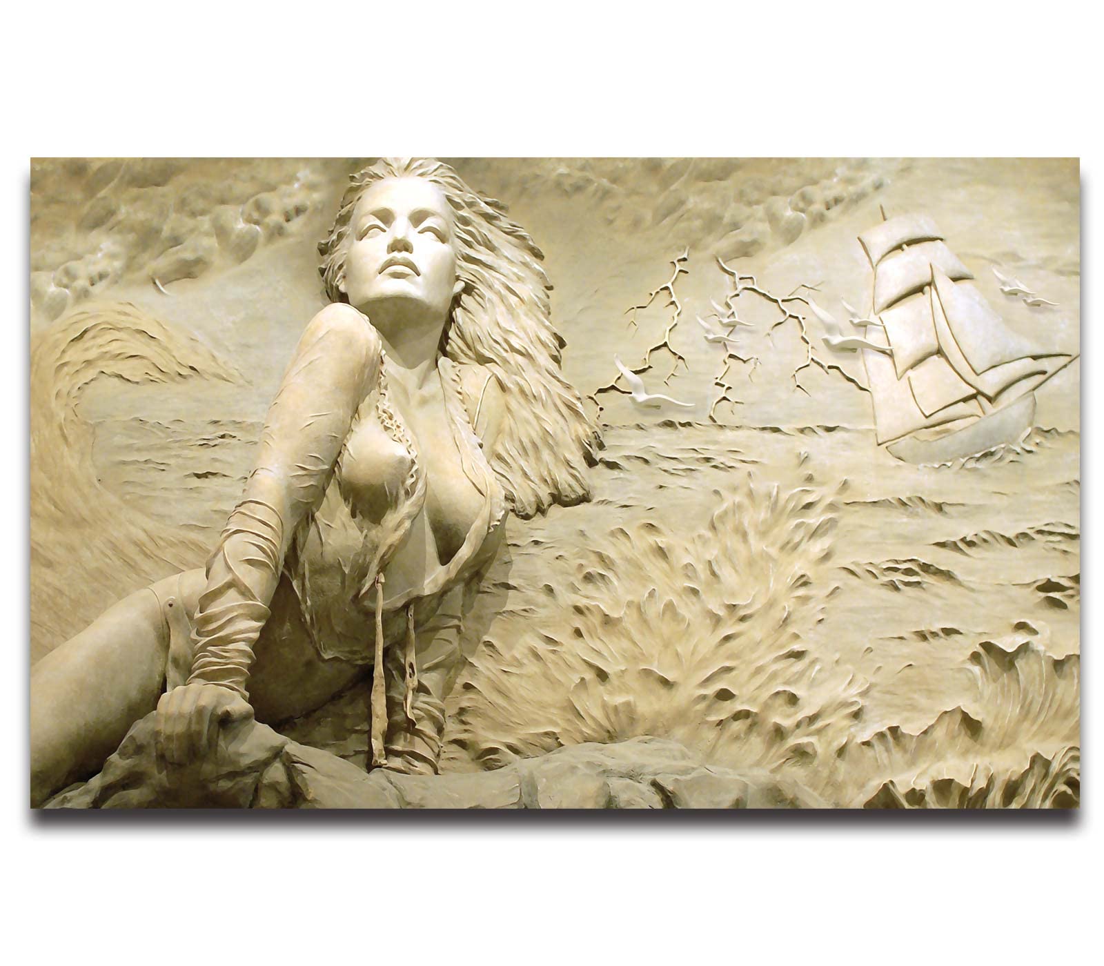 Cliouar-Wall Mural Wallpaper for Bedroom Living Room Wallpaper 3D Wallpaper Decoration Sculpture Art 155" x 103" (Not Self-Adhesive)