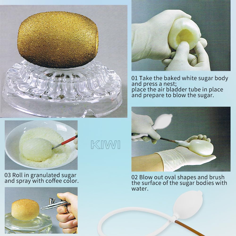 DUEBEL Zuckerpumpe, Isomalt-Blaspumpe, eine Notwendigkeit für Konditoren/Bäcker/Köche/Anfänger bei der Zuckerarbeit, Weiß