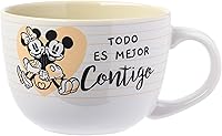 Vista 35 de Silver Buffalo Disney Princess Courage to be Kind con Tiana, Belle, Ariel, Mulan, Jasmine, Aurora, Mérida, Cenicienta y Moana Taza de Sopa