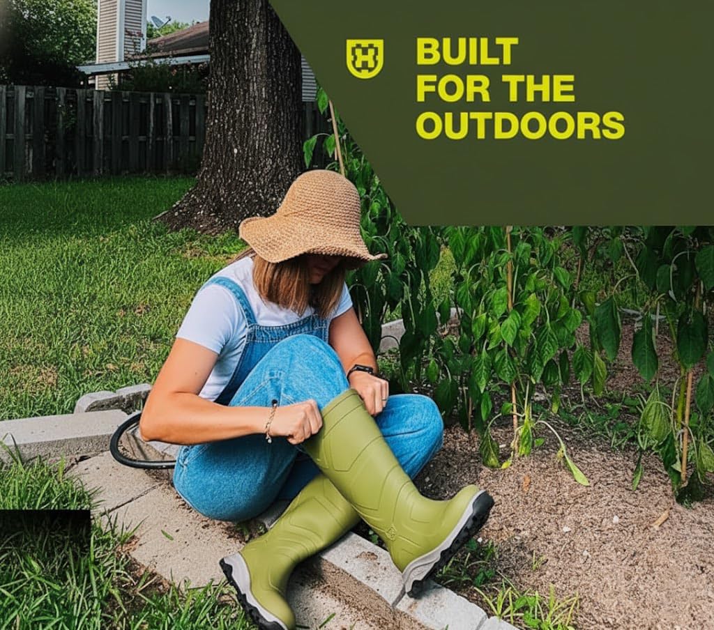 Heartland Leader Outdoor Waterproof Boots for Men and Women - Work, Hiking, and Fishing Boots with Cushioned Footbed and Midsole, Traction Outsole