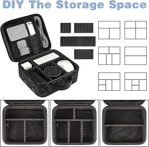 Miniatura 3 de MATEIN Estuche organizador de cables con divisor ajustable, bolsa de archivo de cable de DJ para equipo de DJ, instrumentos de sonido y accesorios