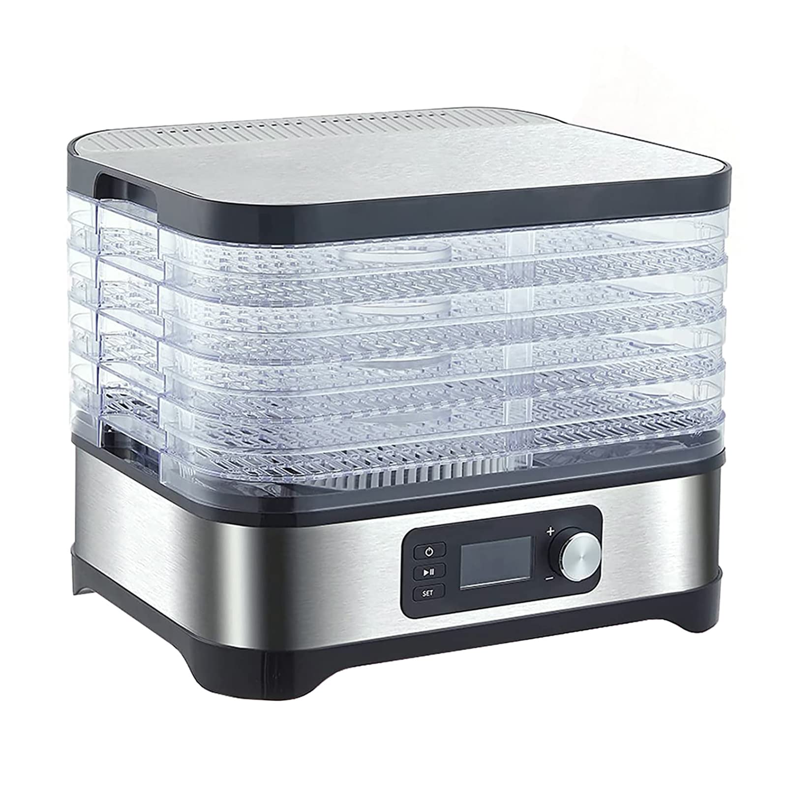 Deshidratador De Frutas Eléctrico Secador De Alimentos, Deshidratador De Alimentos De 5 Bandejas 400W, Temporizador De 24 Horas, Ajuste De Temperatura De 35-70 ° C, para Secar Frutas, Carne