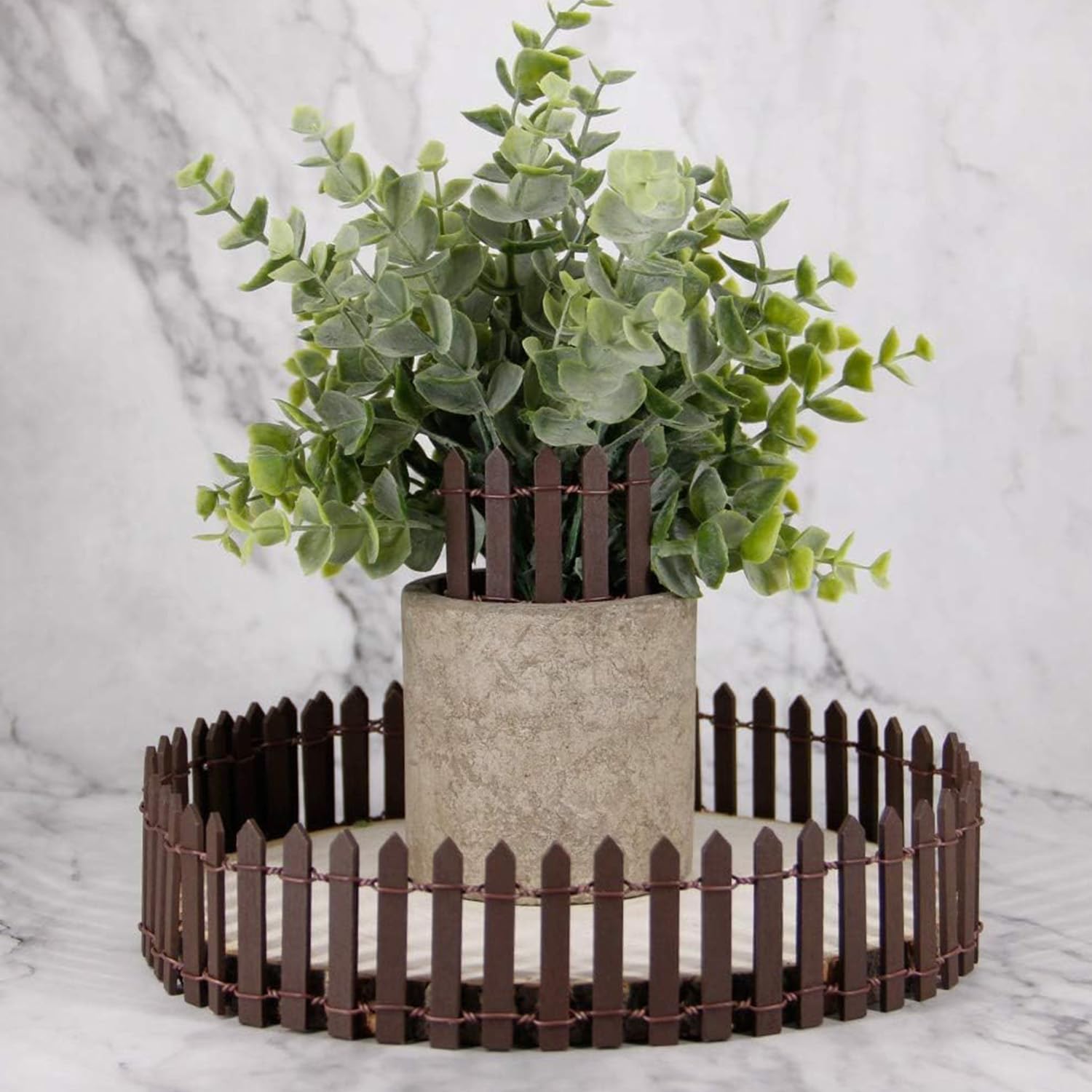 Clôture Miniature En Bois 90x5cm Pour Décoration Jardin - Blanc, Marron Ou Naturel - Idéale Pour Projets Créatifs