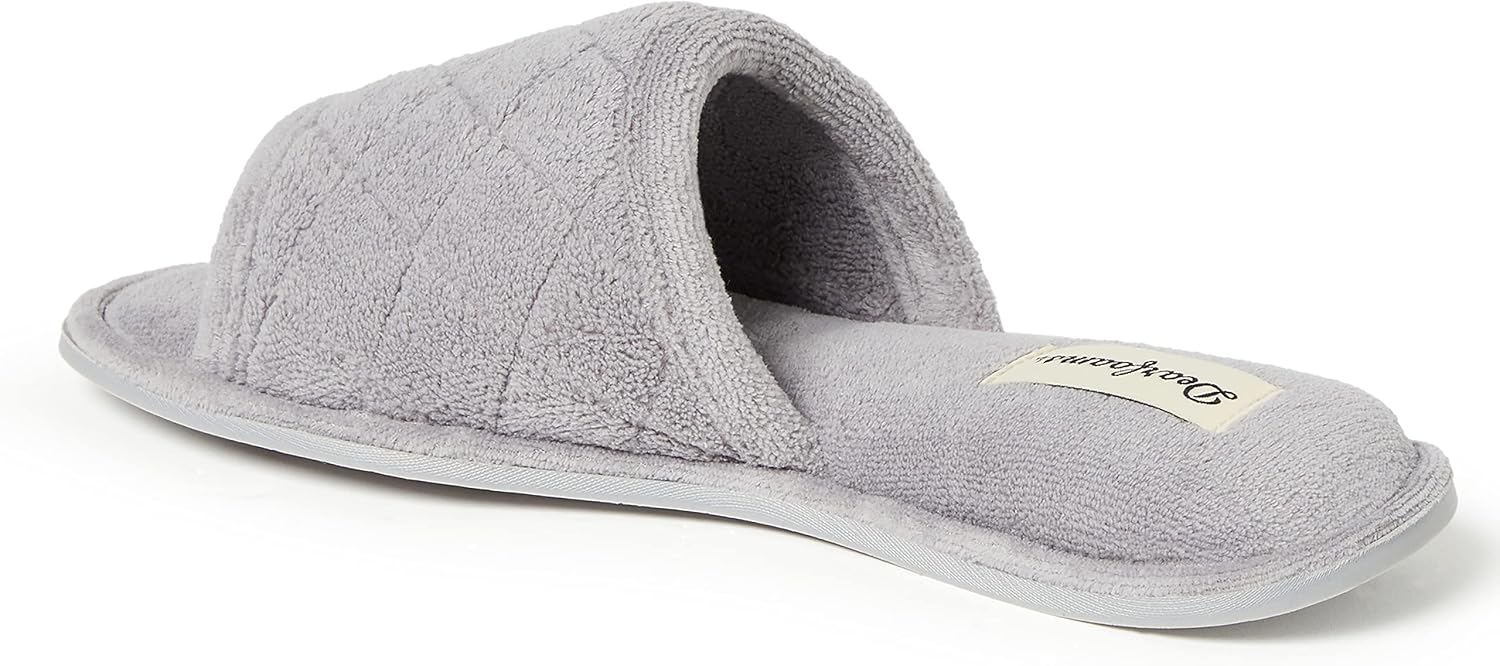 Dearfoams Women's Beatrice Terry Side Gore Slide Slipper