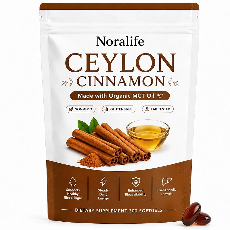 Ovofem Noralife Suplemento de Canela-do-Ceilão com Óleo MCT, equivalente a 7.200 mg, 300 cápsulas softgel