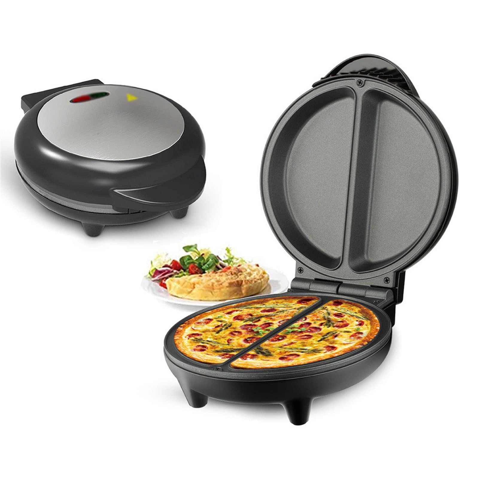 Domowa maszyna do pizzy, elektryczna kuchenka do naleśników z powłoką nieprzywierającą, elektryczny piec do pizzy 850 W do omletu, chleba, ciasta i grilla