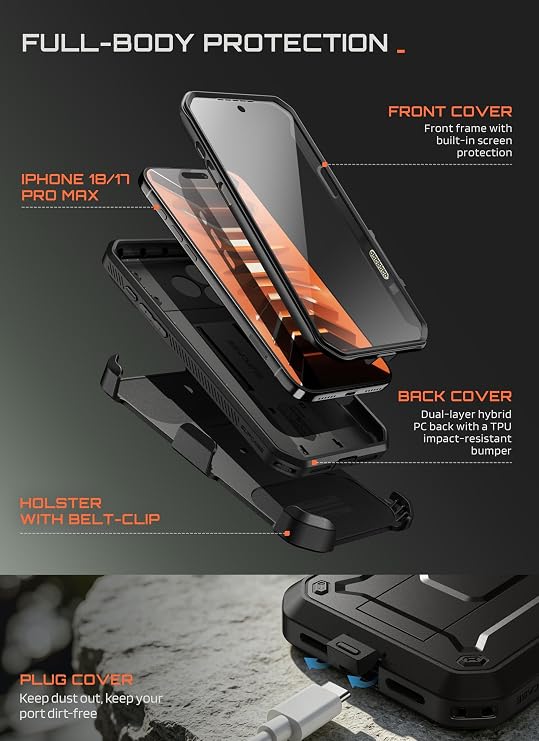 Supcase for iPhone 18 Pro Max / 17 Pro Max Case with Screen Protector UBPro