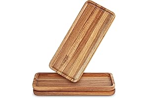 Acacia Wood Serving Trays - Set of 3