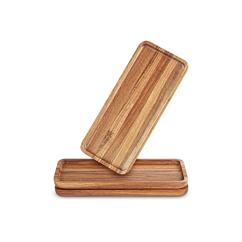 Anyvape 3 Pack Acacia Wood Charcuterie Cheese Trays 11.8x5.1in