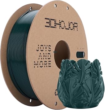 3DHoJor PLA Filament 1.75mm,3D Printer Filament,1kg Cardboard Spool 2.2lbs,Dimensional Accuracy +/- 0.03 mm,Odor Free, Clog Free, No Brittle Filaments, Fit Most 3D FDM Printer,Green