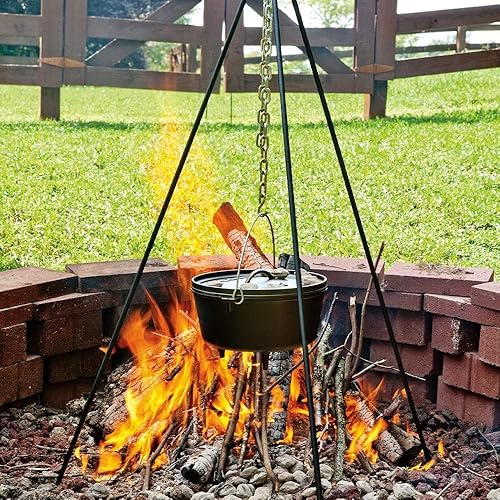 Miniatura 9 de Lodge 3TP2 trípode para horno holandés para acampar 435 pulgadas