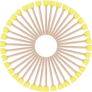 40 Stück Schwammpinsel, Schwammstupf Pinsel Set Malerei Schwamm Pinselset aus Pinselset Schaumstoff Runde Schwämme Tupfpin...