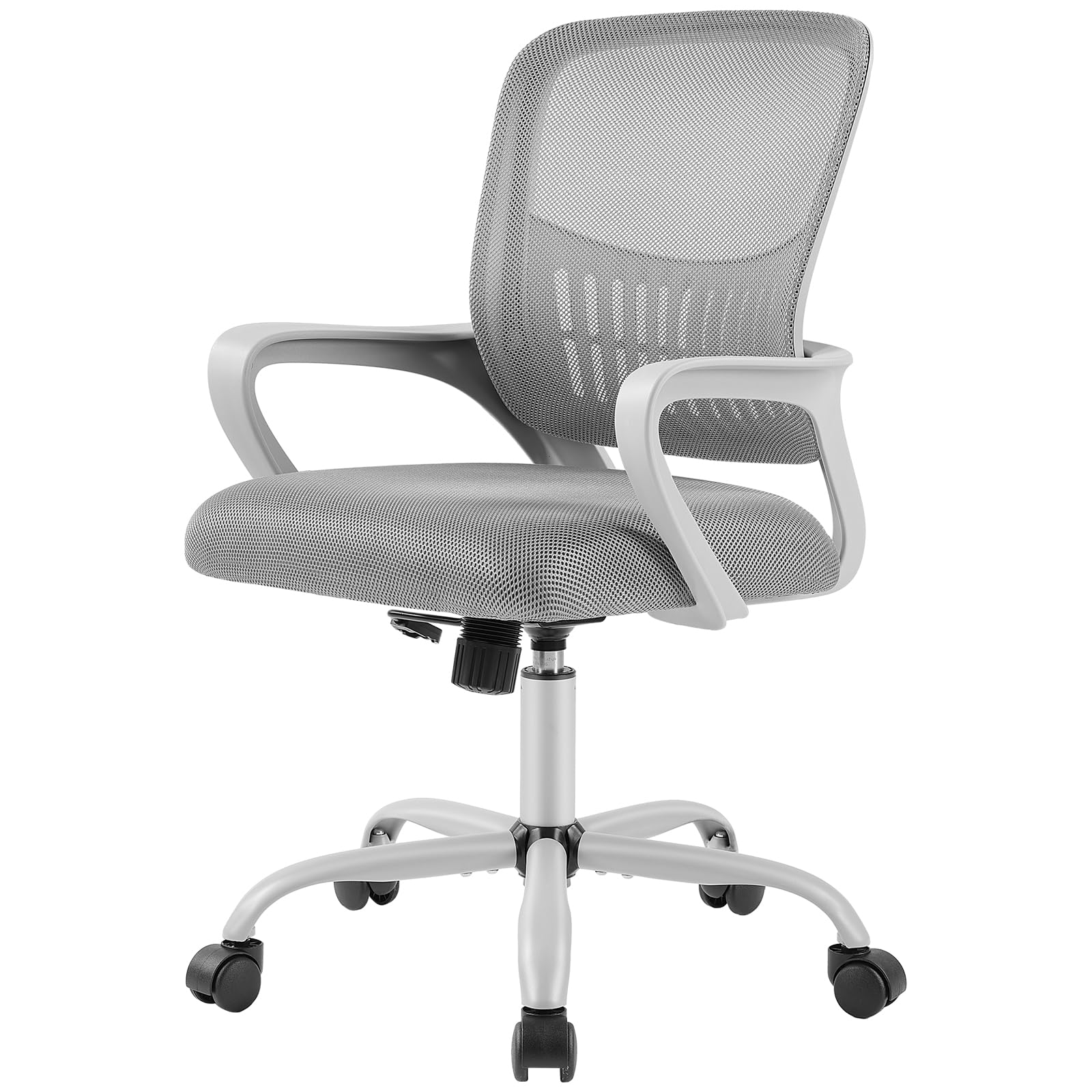 NEWBULIG Home Office Desk Chair Mid Back Adjustable Height Mesh Ergonomic Executive Computer Chair with Armrest 360 Swivel