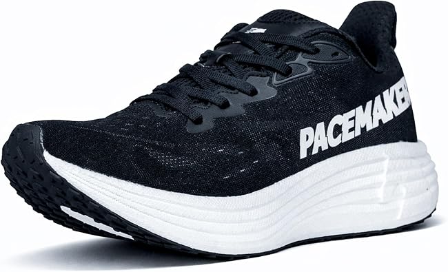 PACEMAKER Speed Carbon Plate Running Shoes for Men & Women Ultra-Lightweight 8.2 oz Trainers with E-TPU Energy Return, High-Foam EVA Cushioning & Breathable Jacquard Upper Daily Run & Walking