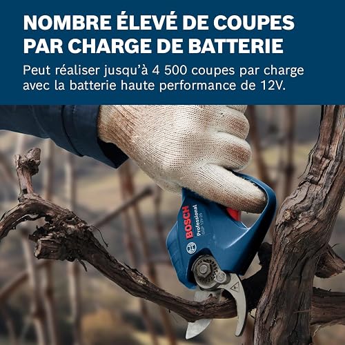 Bosch Professional 12V System Cordless Pruning Shears GGP 12V-25 (up to 4,500 cuts per Charge, brushless Motor, Prunes Branches up to Ø 25 mm, incl. 2× 12V 3.0 Ah Batteries) - 5
