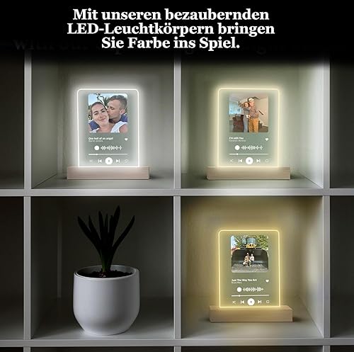 Miniatura 28 de Placa de canción con imagen – Marco de fotos personalizado – Placa de Spotify, canción acrílica personalizada con foto y texto, placa de canción