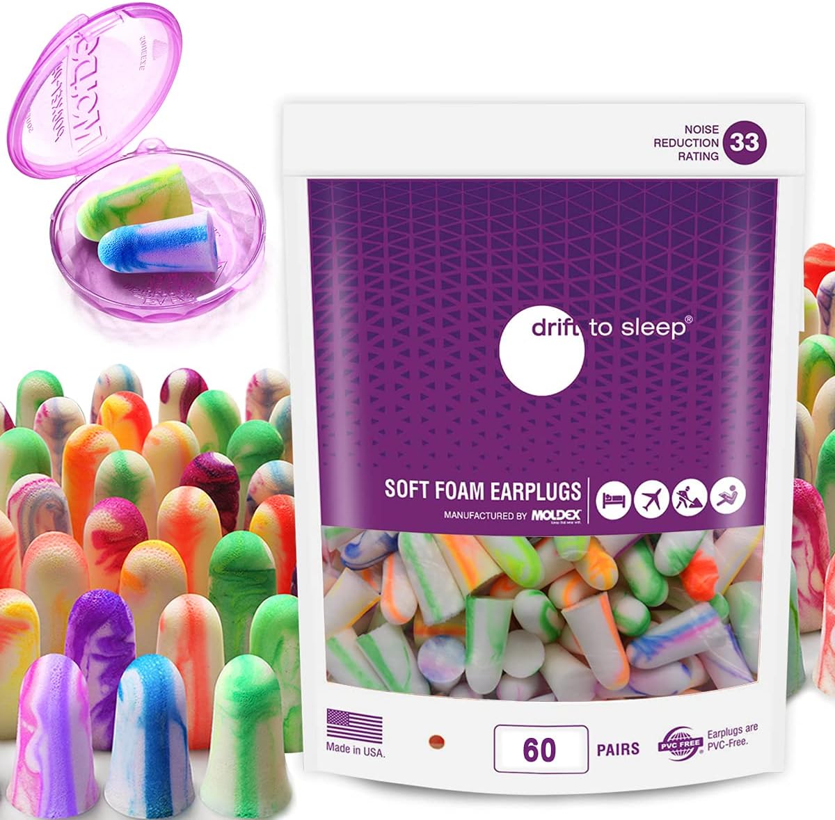 Mack's Ultra Soft Foam Earplugs, 50 Pair 33dB Highest NRR