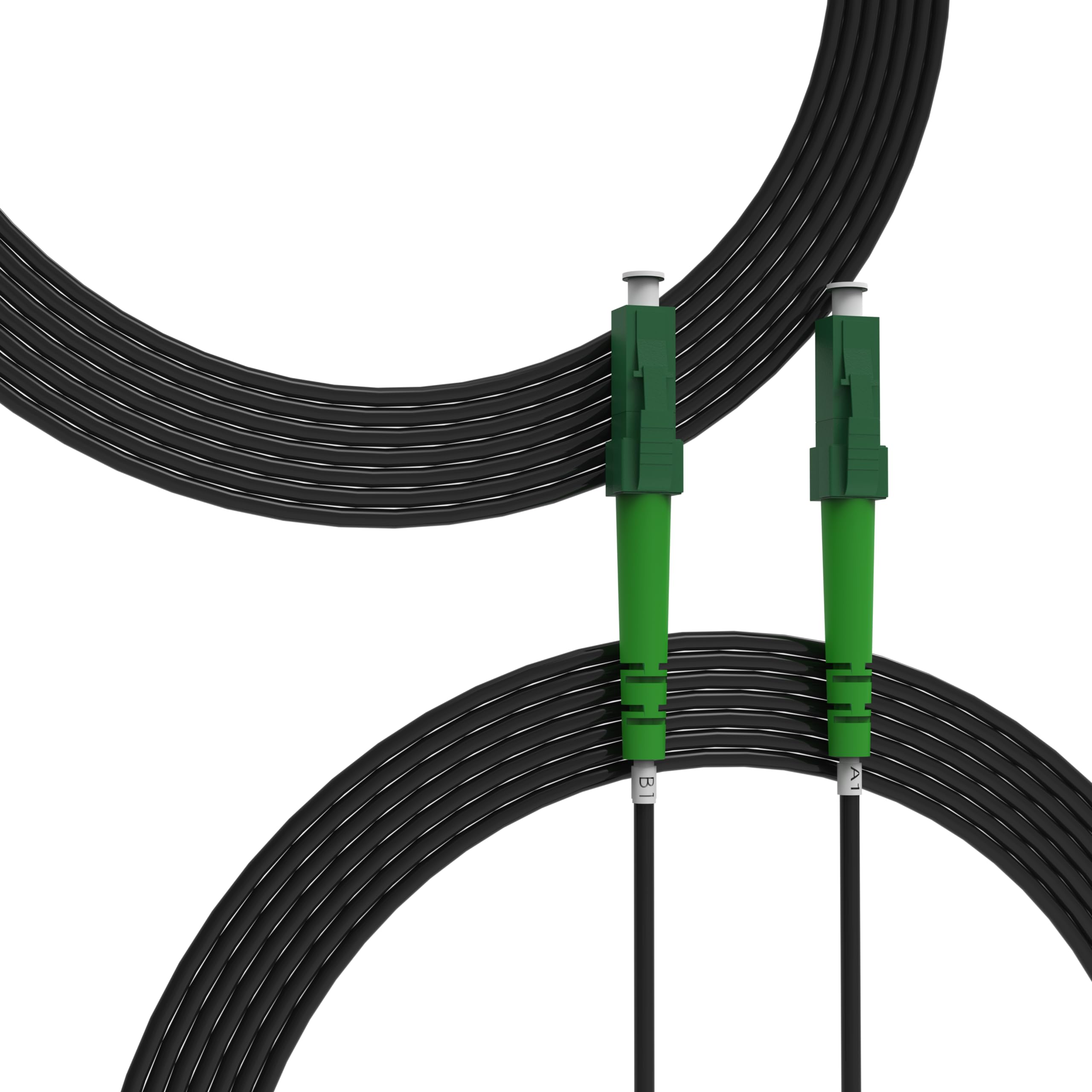 50m Câble Fibre Optique Blindé LC/APC vers LC/APC | Simplex Monomode OS2 FTTH Câble Fibre Optique