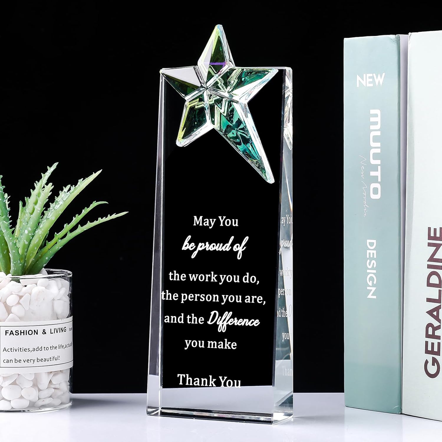 Employee Appreciation Gifts Crystal Trophy Awards for Volunteer Staff May You Be Proud of The Work You Do Thank You Gift for Coworkers Retirement Going Away Farewell