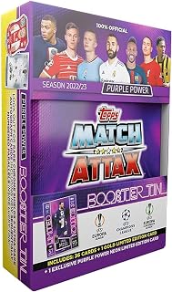 Topps Match Attax 22/23 - UEFA Champions League Football Cards | Booster Tin - Purple Power (38 Cards, Including 2 Gold Limited Edtions)