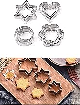 SvaTao Cookie Cutters Shapes Baking Set Stainless Steel Cookie Mold Cartoon Baking Mold 12PCS Flower Round Heart Star Shape Biscuit Cutters Stainless Steel Metal Molds for Kitchen Cookie Cutters
