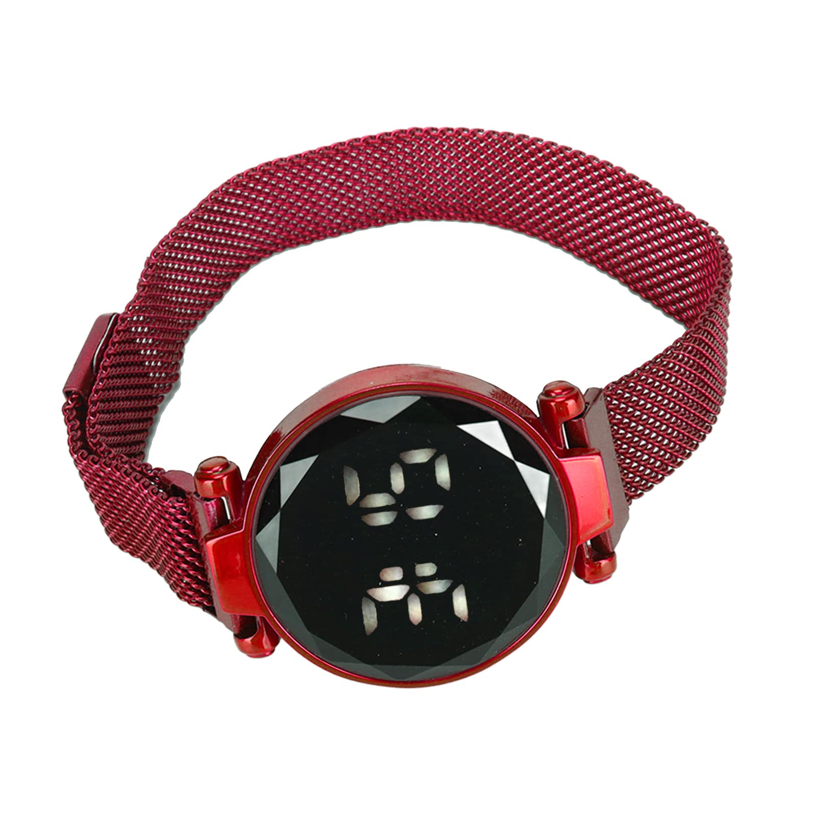 Cocoarm Reloj LED Redondo, Material de Aleación, Pantalla Táctil Grande, Diseño de Moda para Mujeres, Adolescentes y Niñas