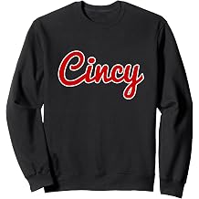 Cincinnati Ohio Classic Red Script Cincy City Sweatshirt