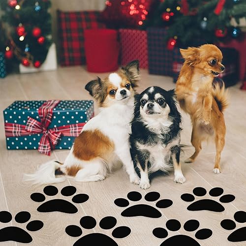 Miniatura 6 de ReliThick 30 calcomanías de suelo con estampado de patas de 7.5 pulgadas, impresiones de patas grandes, autoadhesivas, para ventana, para aula,