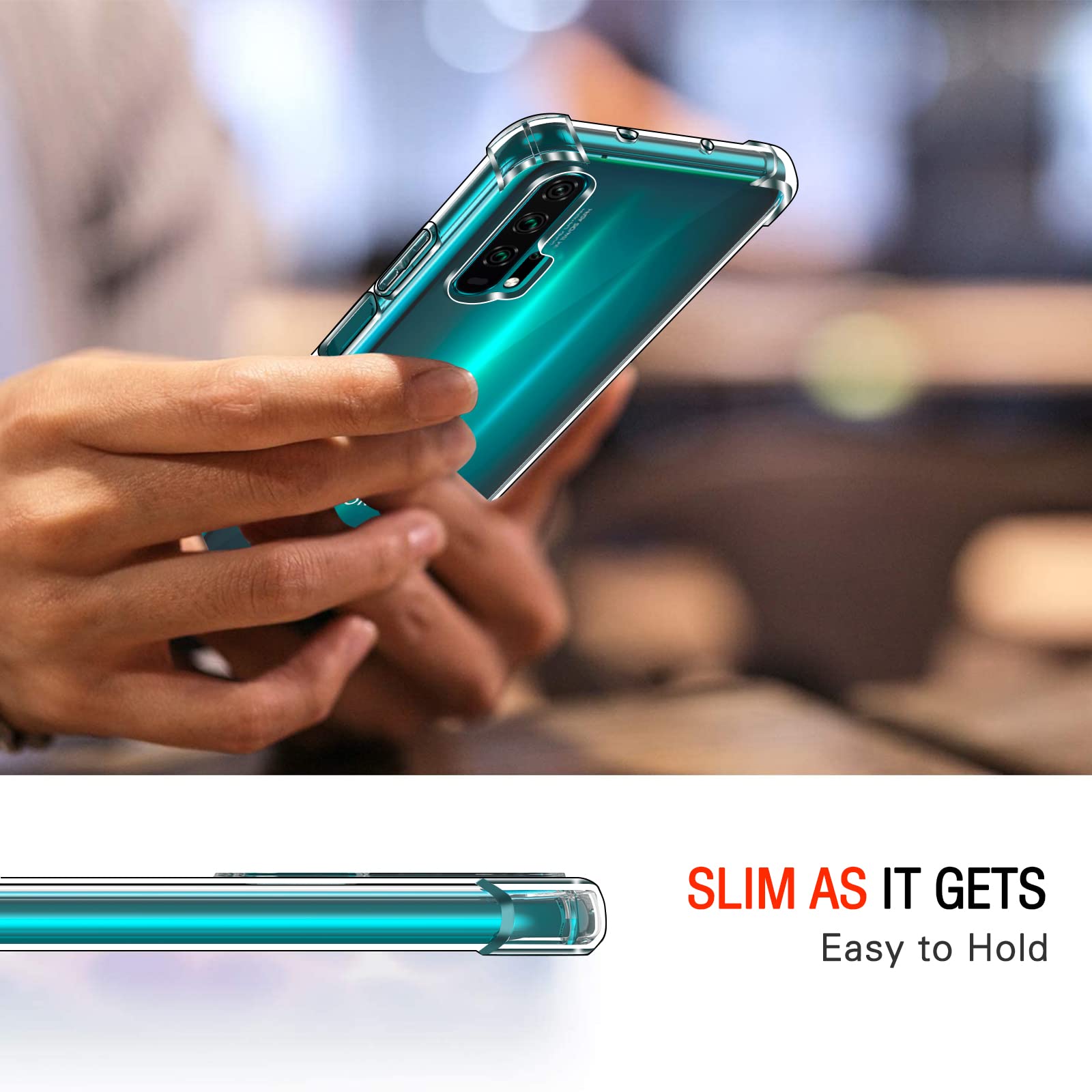 iVoler Cover per Huawei P20 Pro, Custodia Trasparente per Assorbimento Degli Urti con Paraurti in TPU Morbido, Sottile Morbida in Silicone TPU Protettiva Case