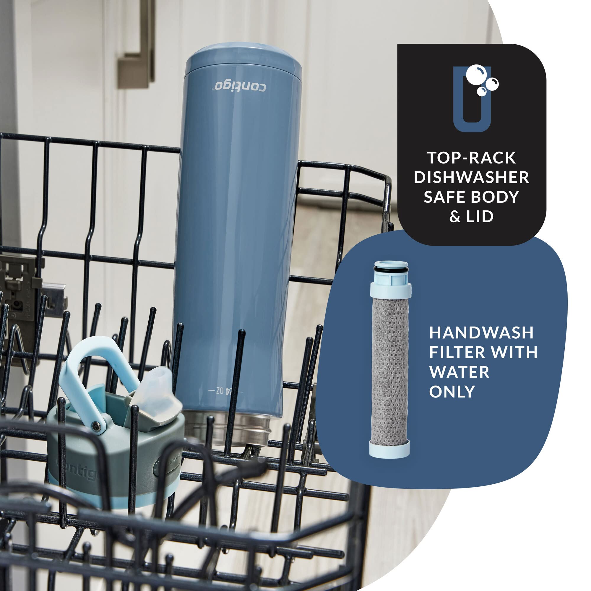 Contigo Dunkle Eisflasche, 680 ml
