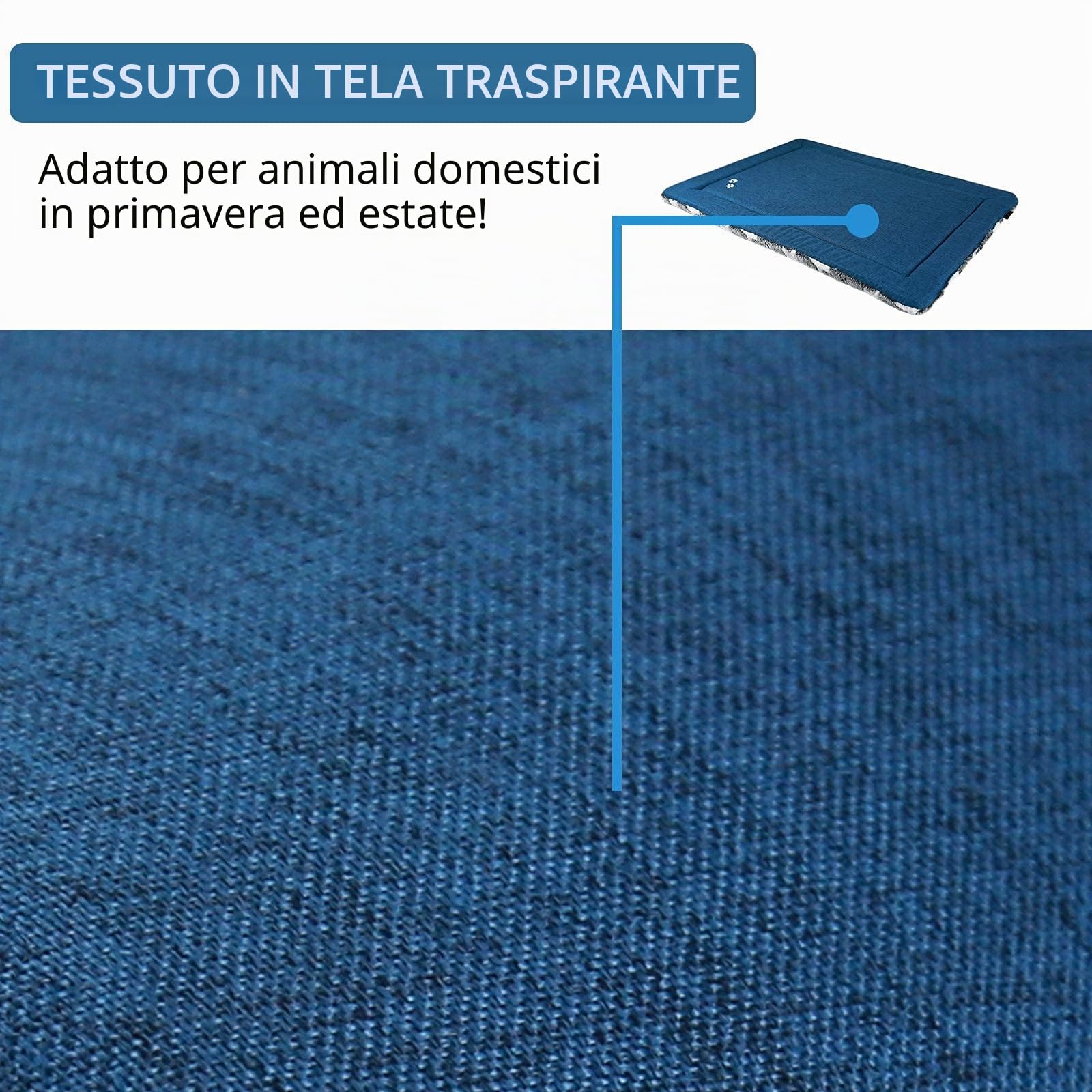 KROSER Cuscino per Cane Reversibile 137 cm,Elegante Lettino per Cani | Cuscino per Cane ReversibileElegante Lettino per Cani in Schiuma ad Alta DensitàLavabile Animali Domestici Adatto per Cani
