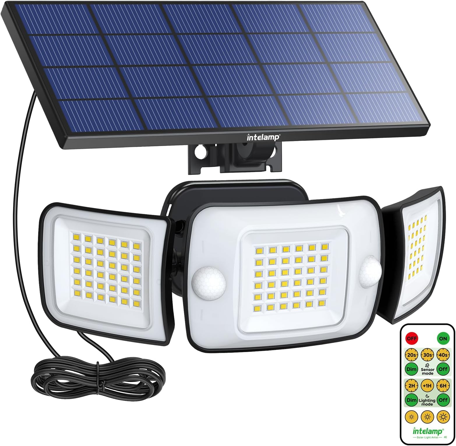 intelamp Solar Outdoor Lights,Solar Motion Sensor Lights with Dual ...