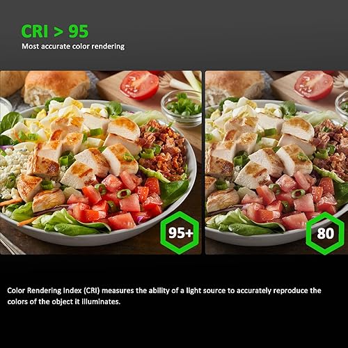 Miniatura 3 de JOYLIT Tira LED COB de 5000 K 24 V 164 pies 7200 lúmenes color blanco súper brillante CRI 95 certificación UL 480 LEDsM alta densidad cinta adhesiva