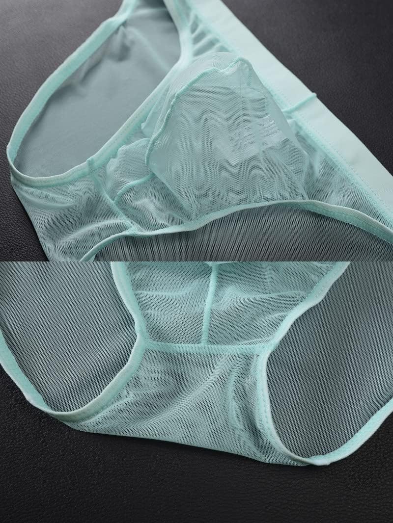 COMLIFE Mens Transparent Mesh Triangle Briefs Underwear See Through Bulge Pouch Underpants Brief - Image 6