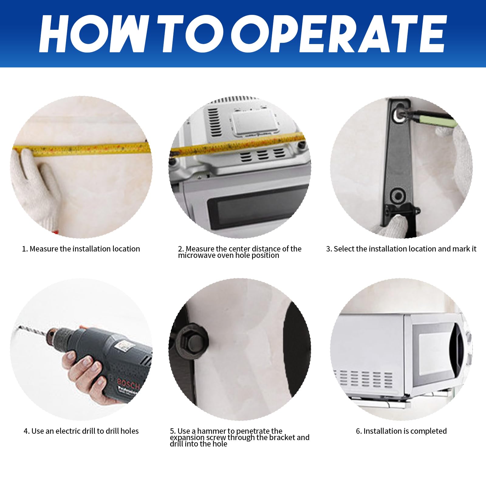 2 PCS Universal Microwave Shelf Wall Mounted - Image 4
